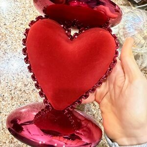 Bath And Body Works 2026 Valentine ruffle velvet heart Candle Holder